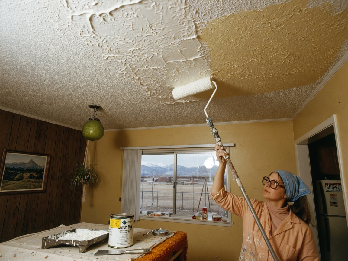 Painting Over Popcorn Ceilings In 1970S Denver Ranch Homes